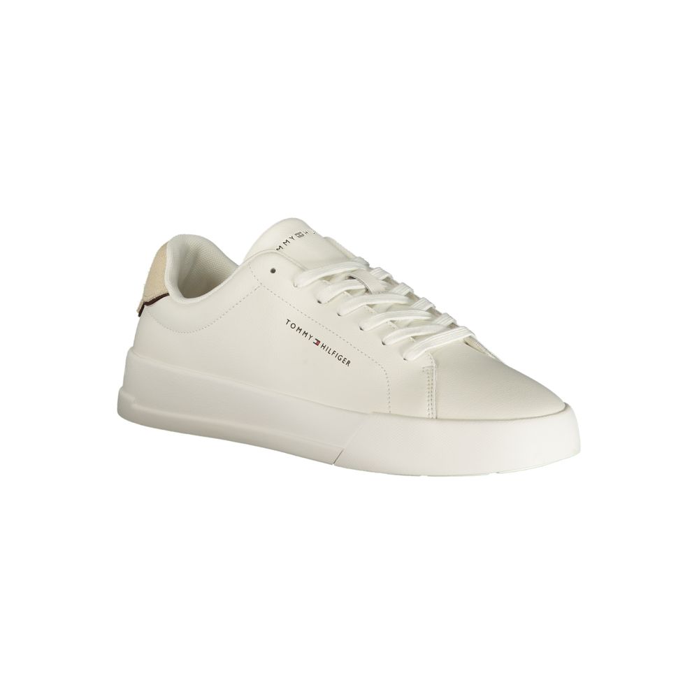 Bianco Polyurethane Men Sneaker - ventzia