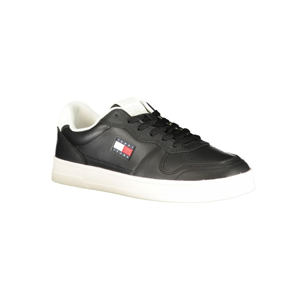 Black Polyurethane Women Sneaker - ventzia