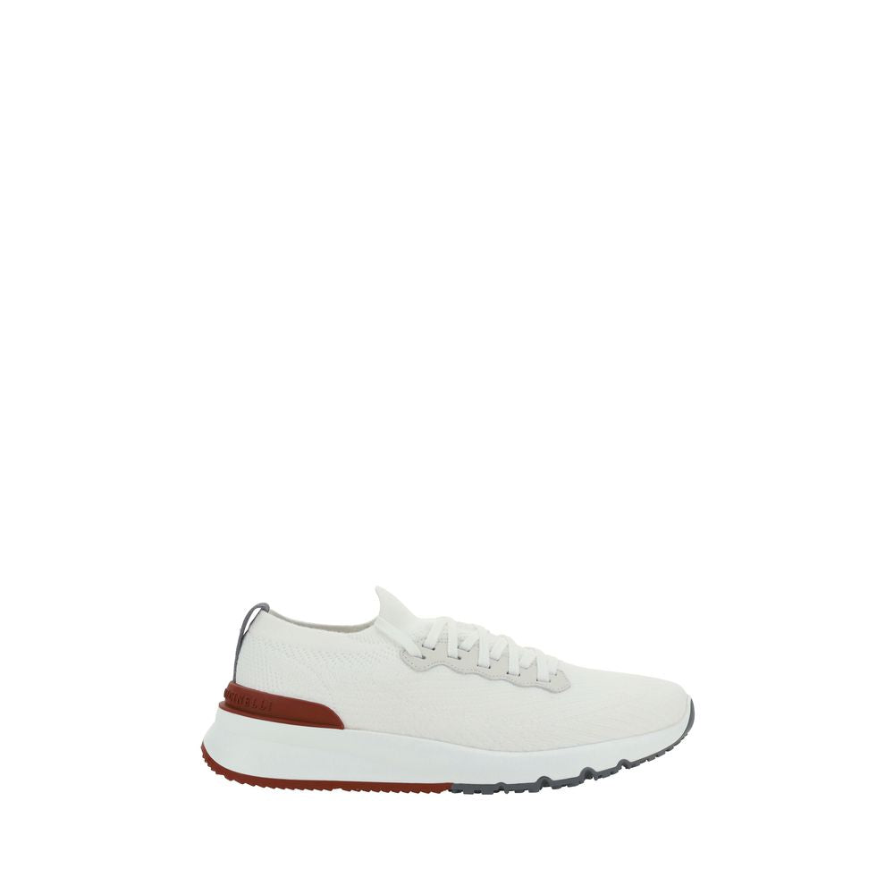 White Cotton Low Top Sneakers - ventzia