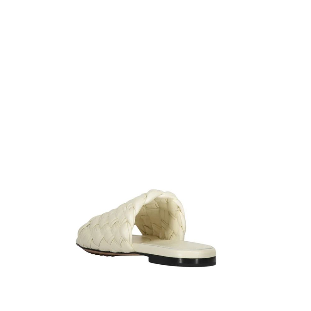 White Lamb Leather Mules - ventzia
