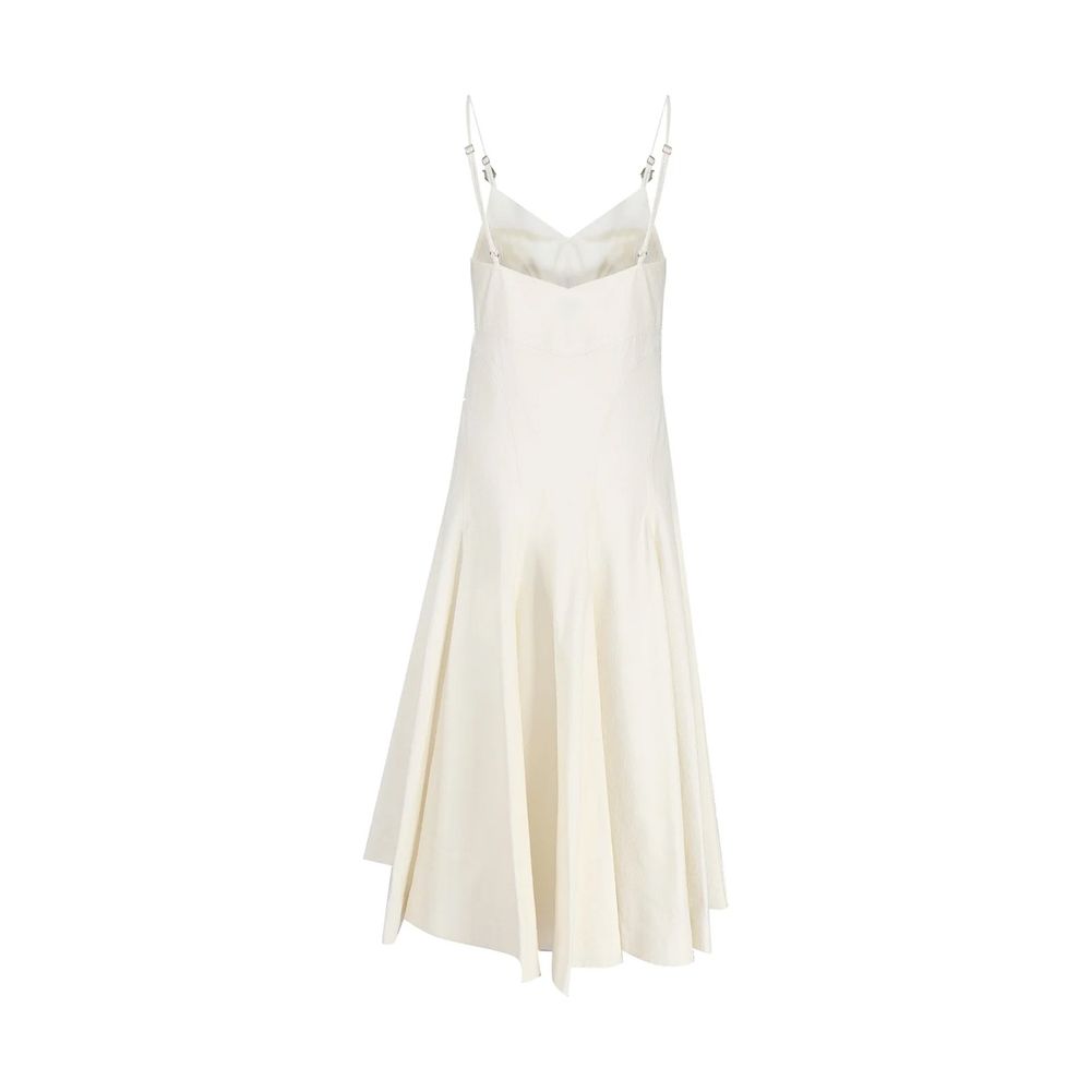 White Cotton Casual Dress - ventzia