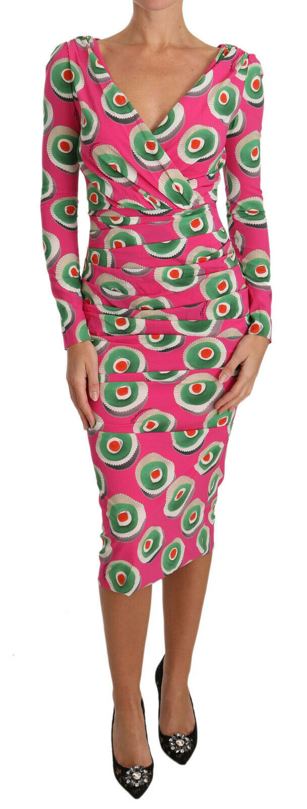 Elegant Pink Silk Sheath Bodycon Dress - ventzia