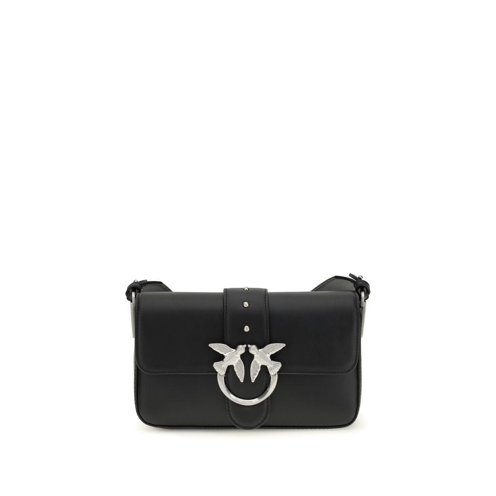 Black Calf Leather Bos Taurus Shoulder Bag - ventzia