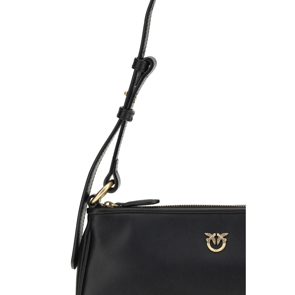 Black Calf Leather Bos Taurus Shoulder Bag - ventzia