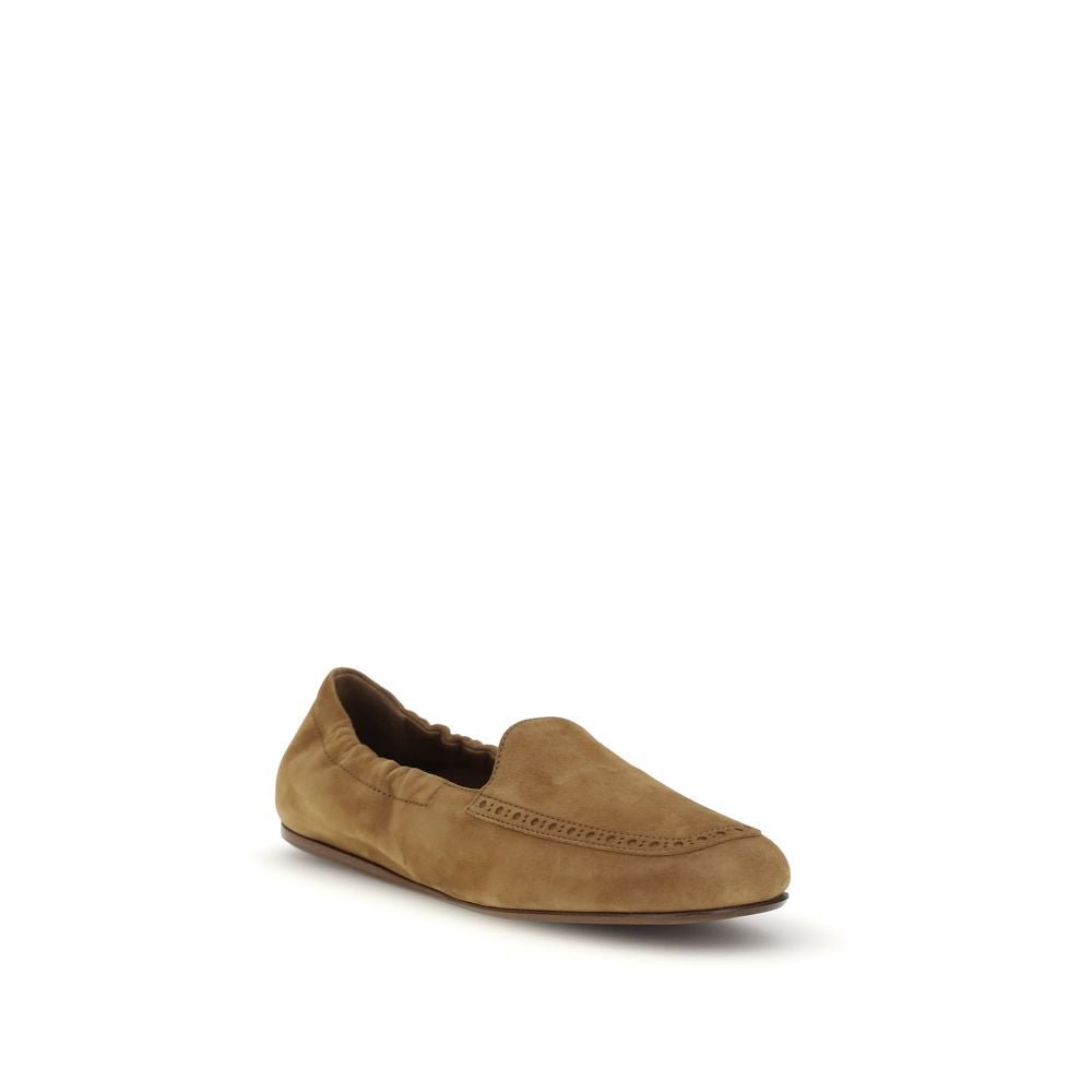 Brown Calf Leather Bos Taurus Slip-On Loafers - ventzia