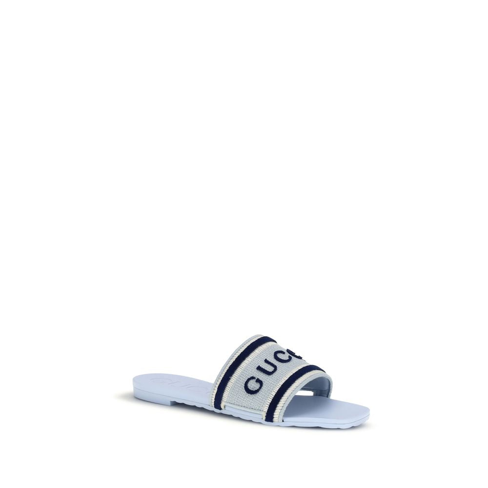 Blue Cotton Sandals - ventzia