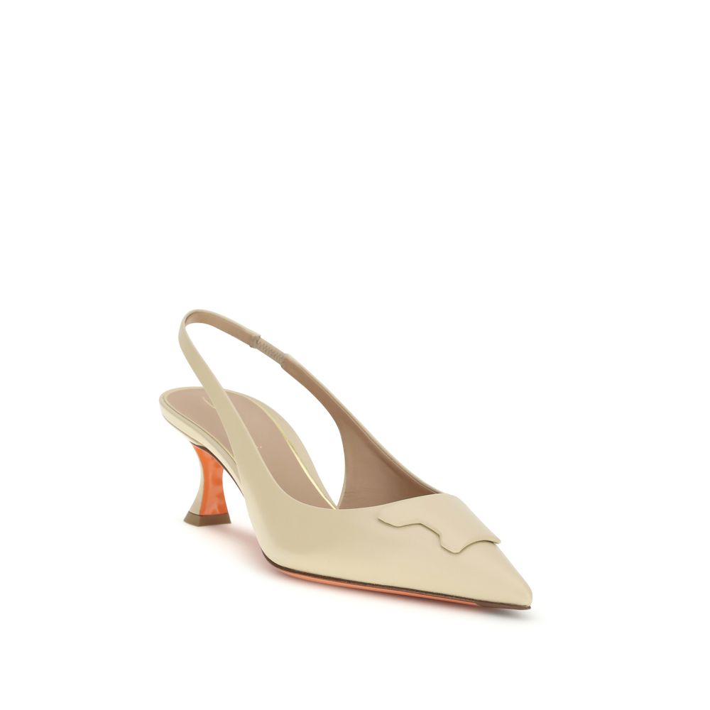 Beige Calf Leather Bos Taurus Mid Heel Pumps - ventzia