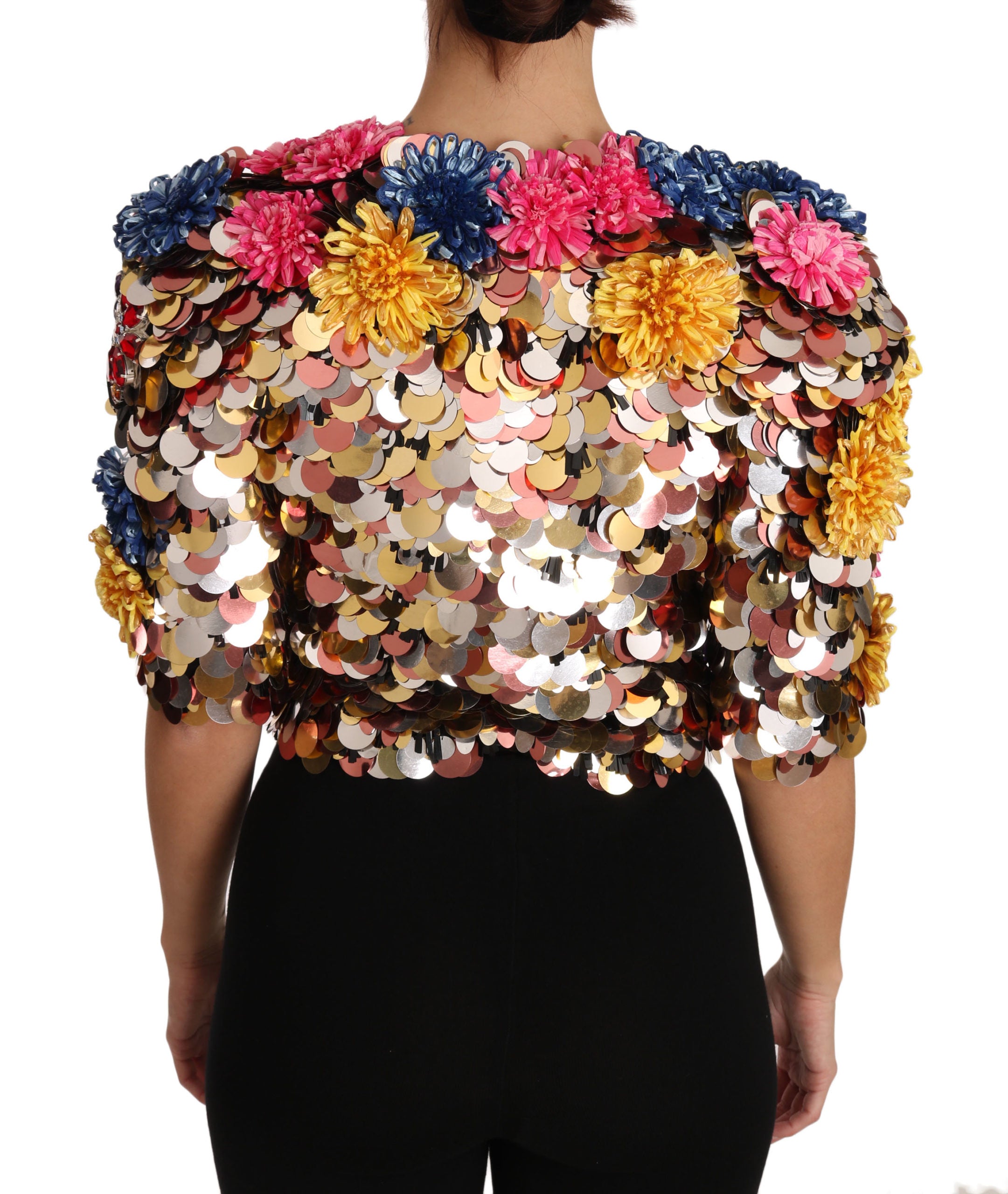 Enchanted Sicily Crystal-Embellished Short Jacket - ventzia