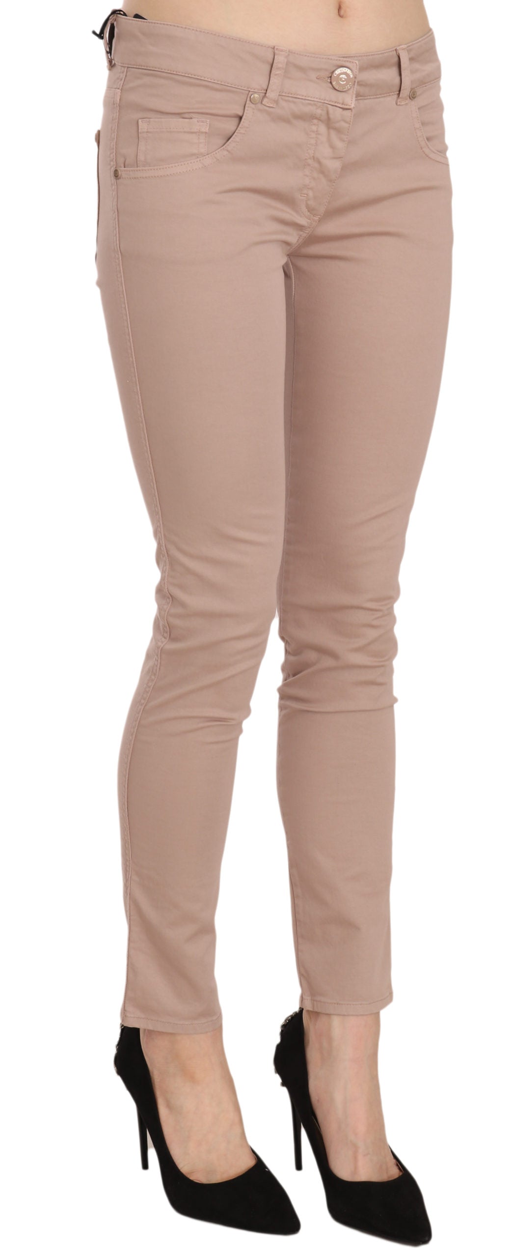 Chic Slim Fit Skinny Brown Pants - ventzia