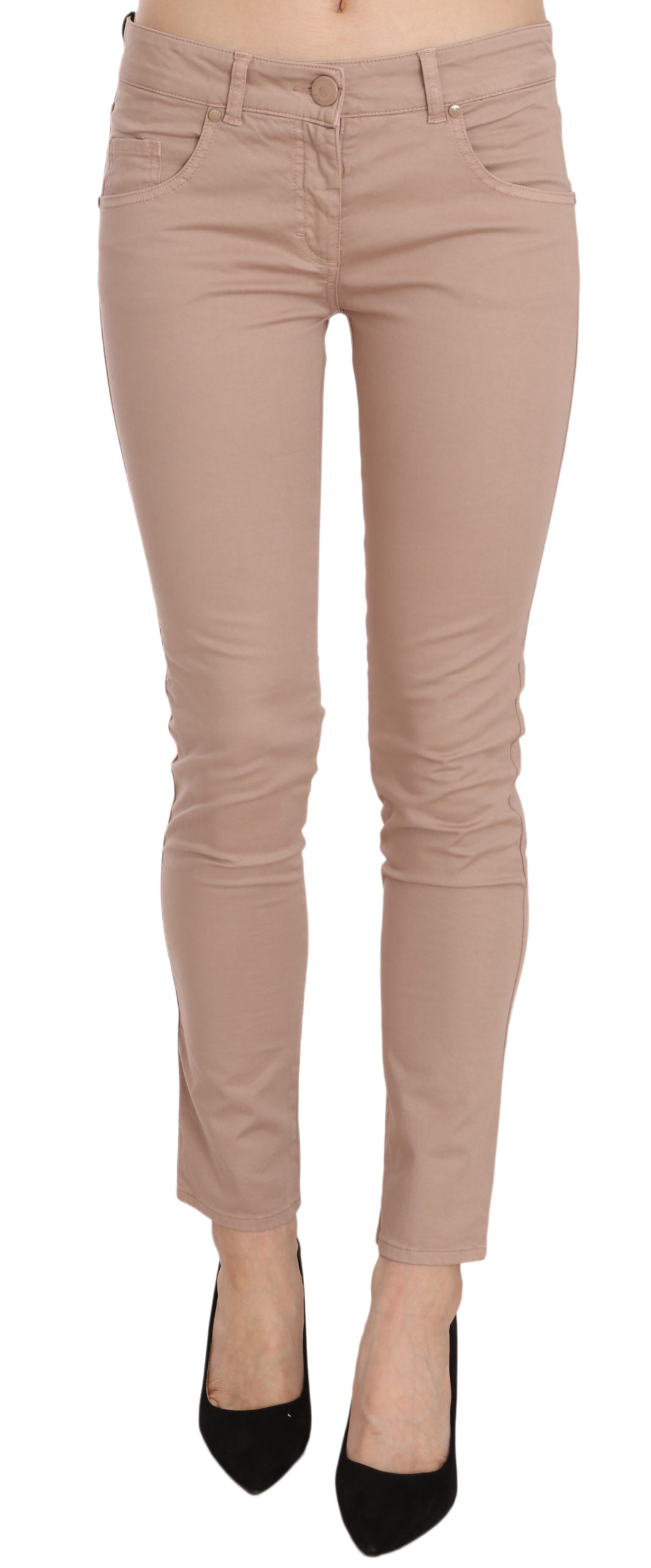 Chic Slim Fit Skinny Brown Pants - ventzia