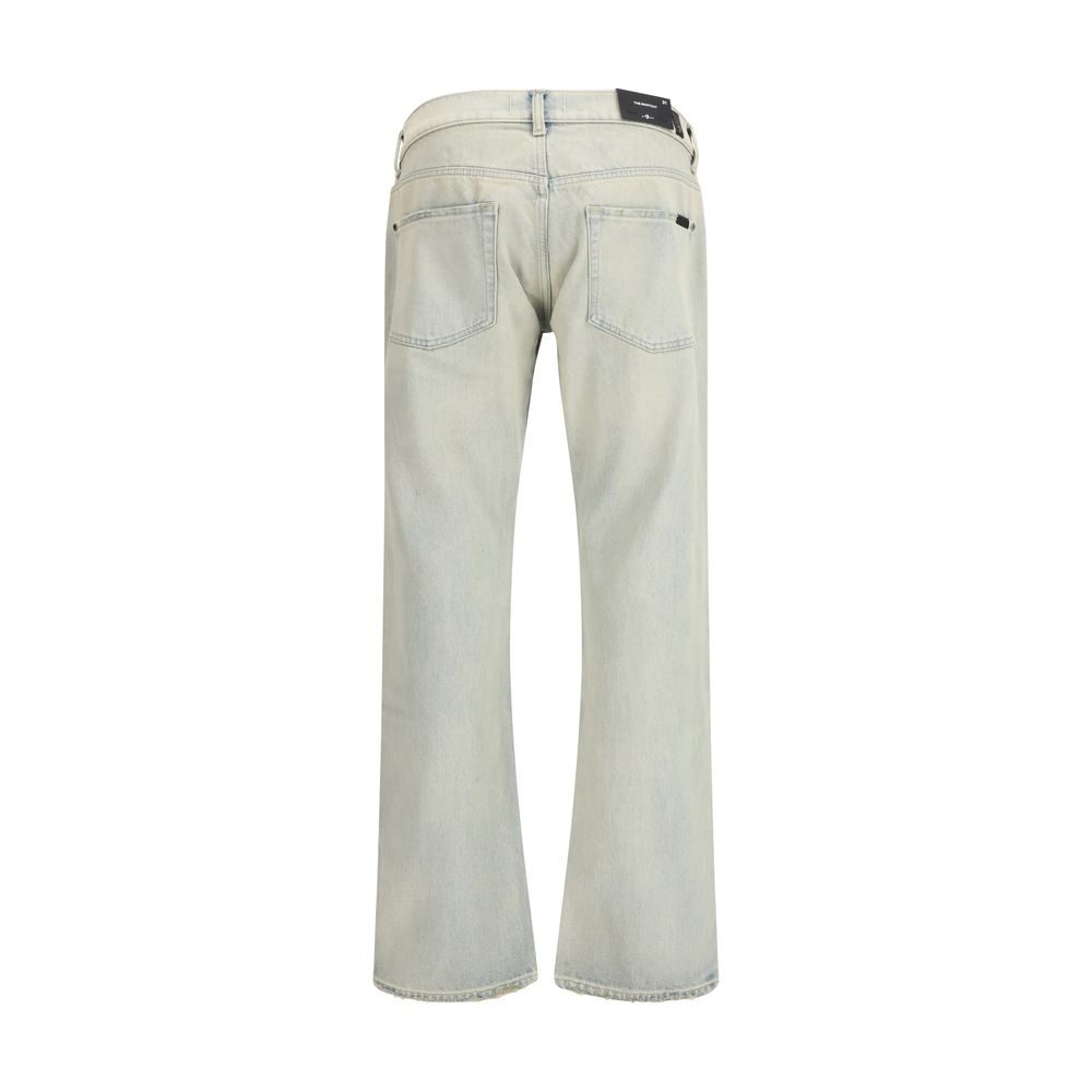 Beige Cotton Bootcut Jeans - ventzia