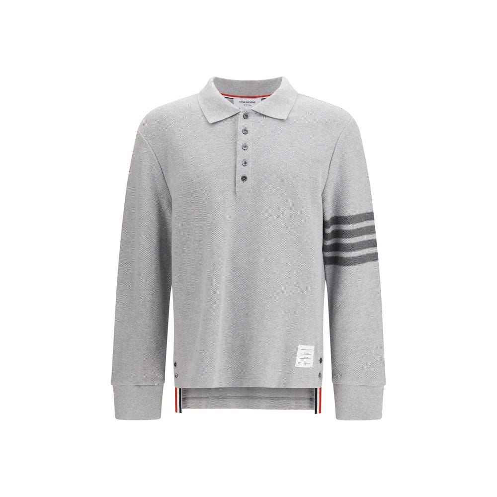 Gray Cotton Polo Shirt - ventzia