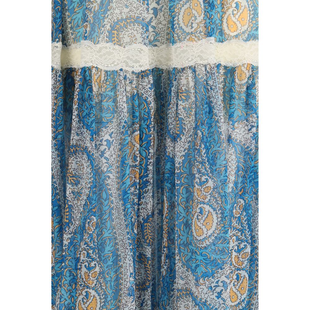 Multicolor Silk Long Skirt - ventzia