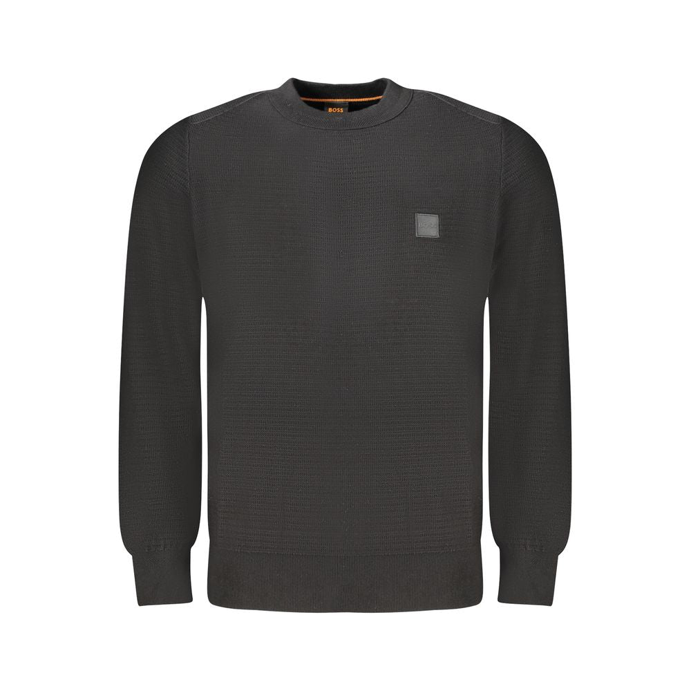 Black Cotton Men Sweater - ventzia