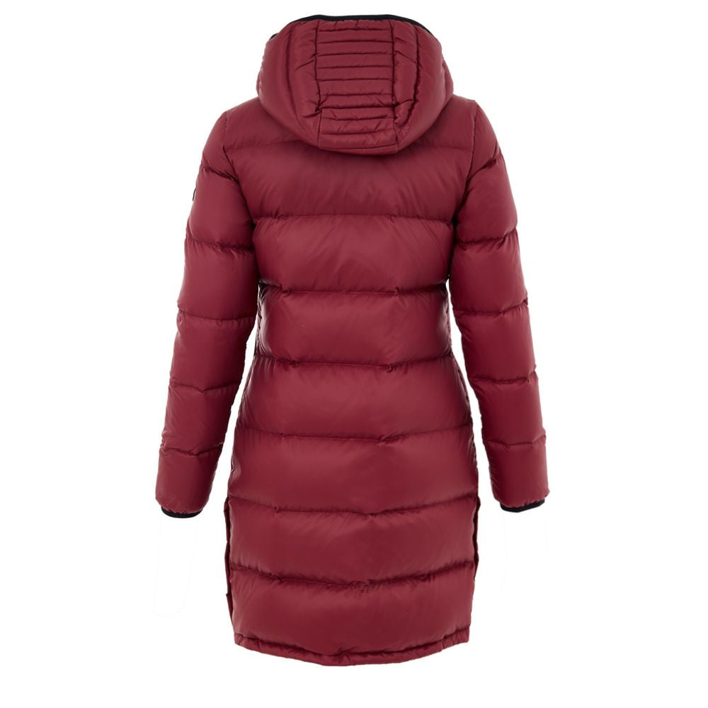 Bordeaux Cotton Full-Length Jacket - ventzia