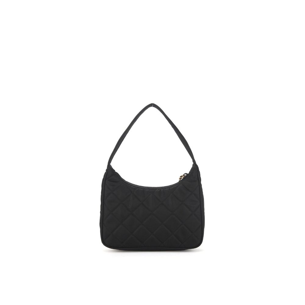 Black Nylon Shoulder Bag - ventzia