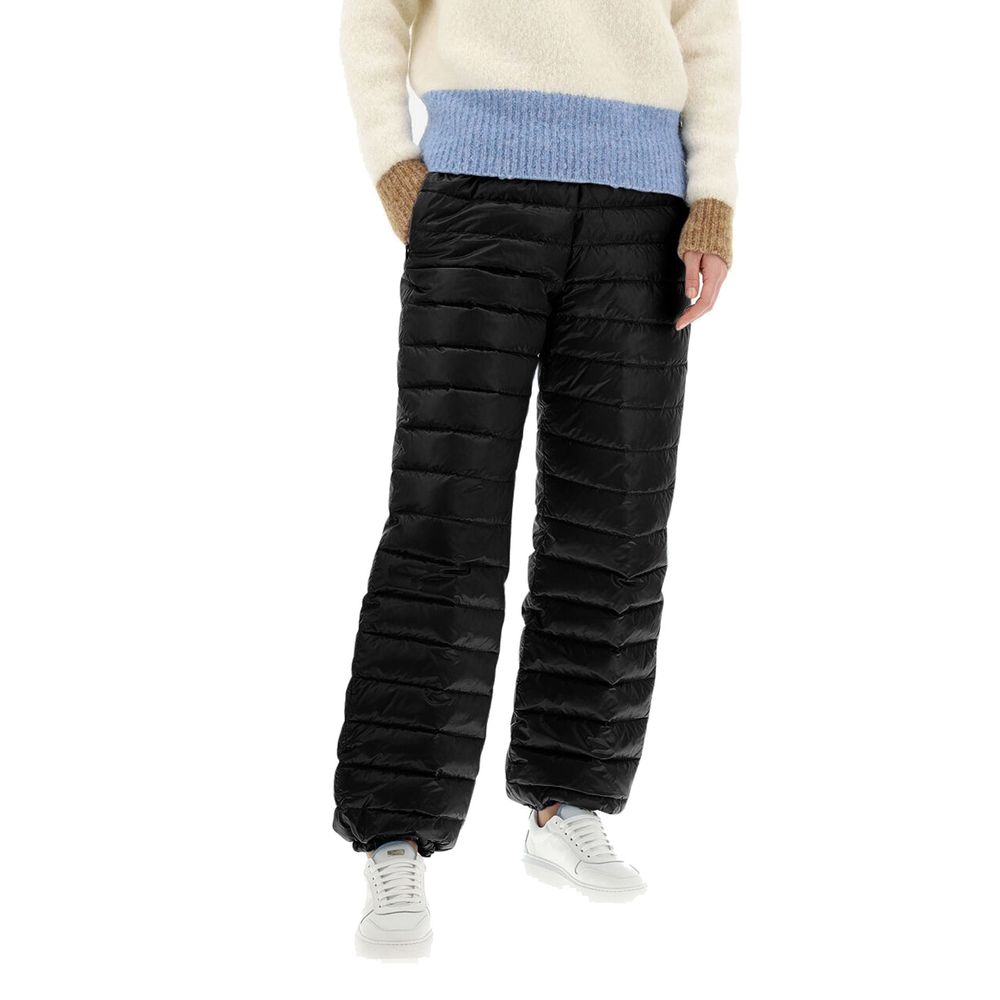 Black Polyamide Casual Pants