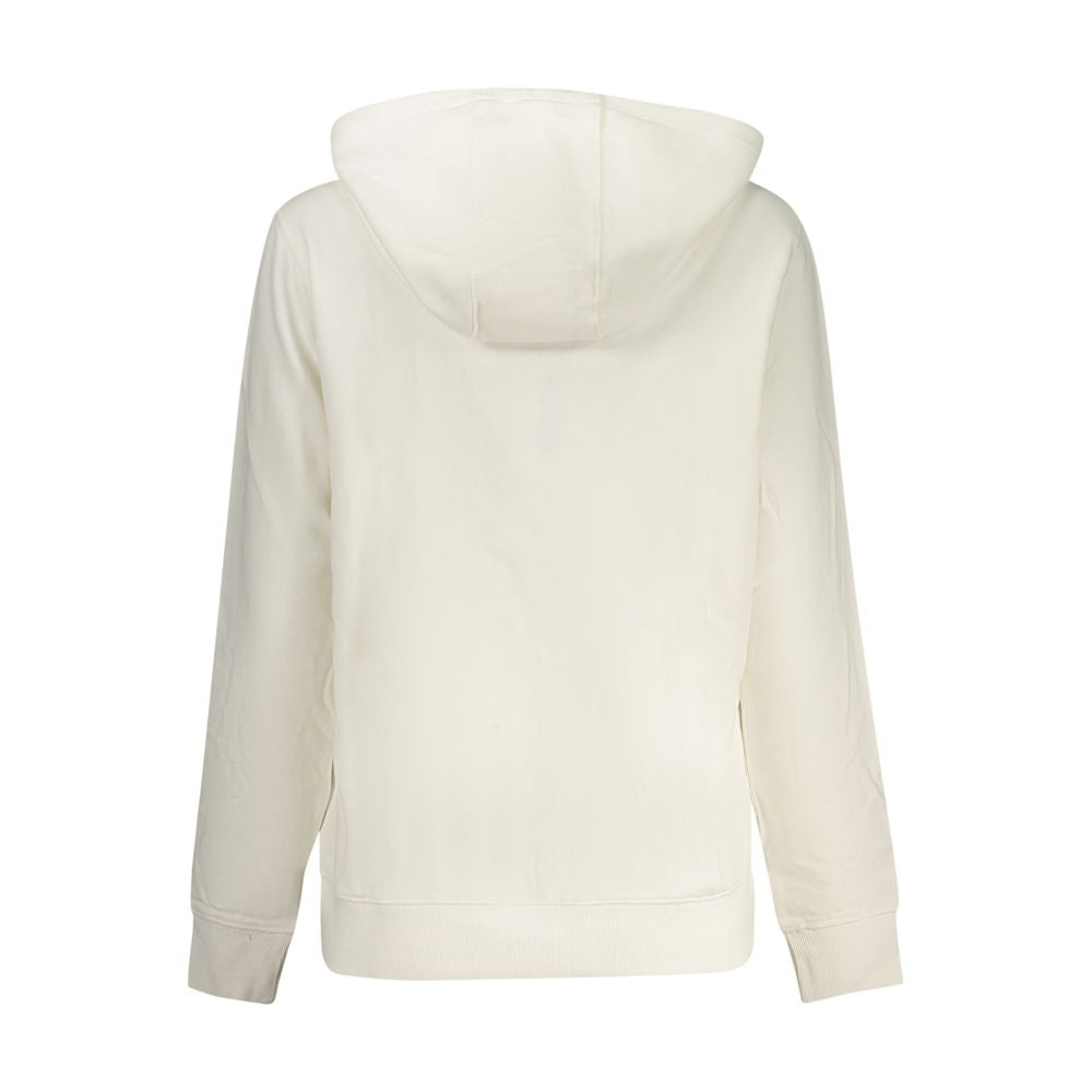 White Cotton Women Sweatshirt - ventzia