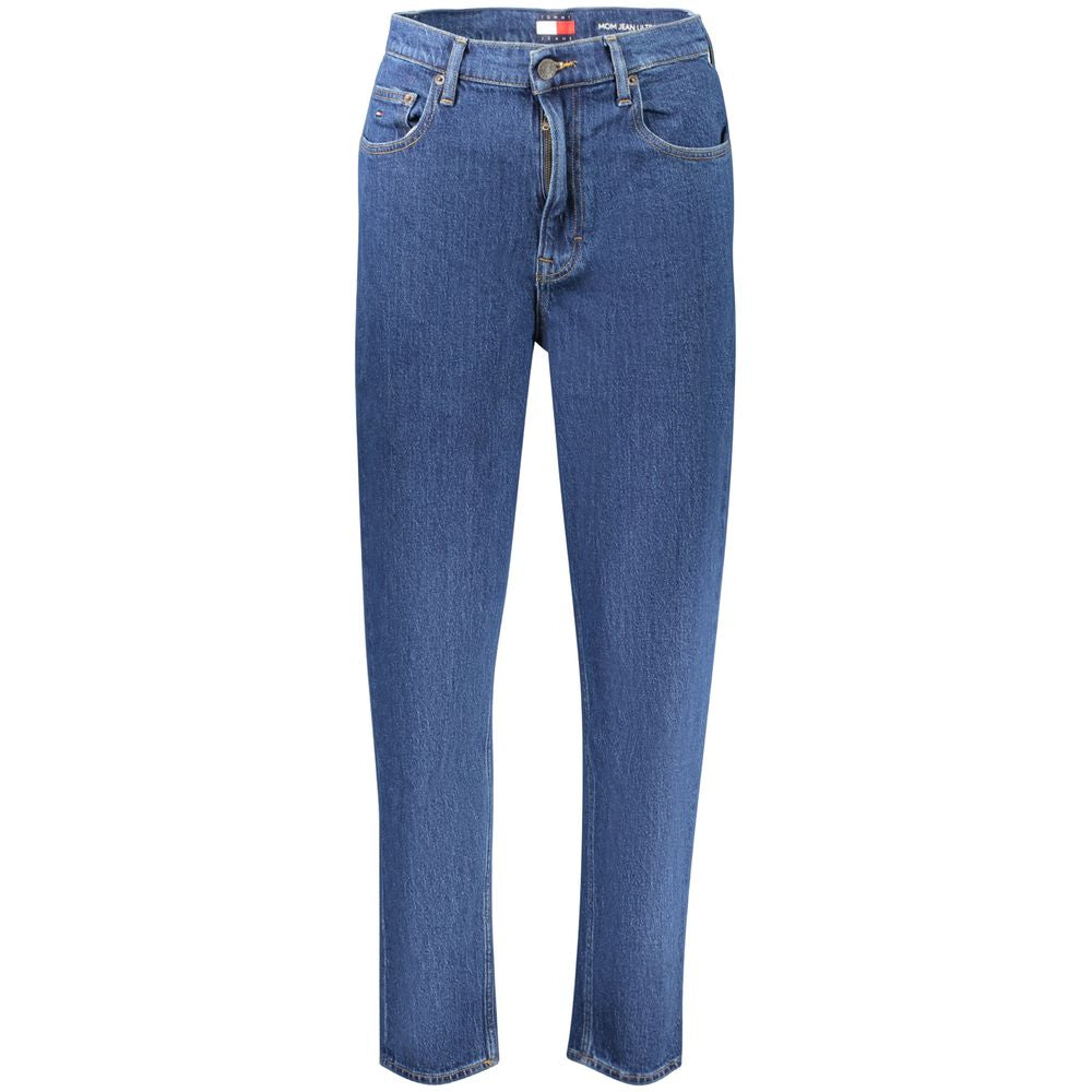 Blu Cotton Women Jeans - ventzia