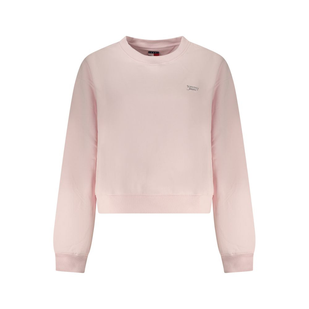 Pink Cotton Women Sweatshirt - ventzia