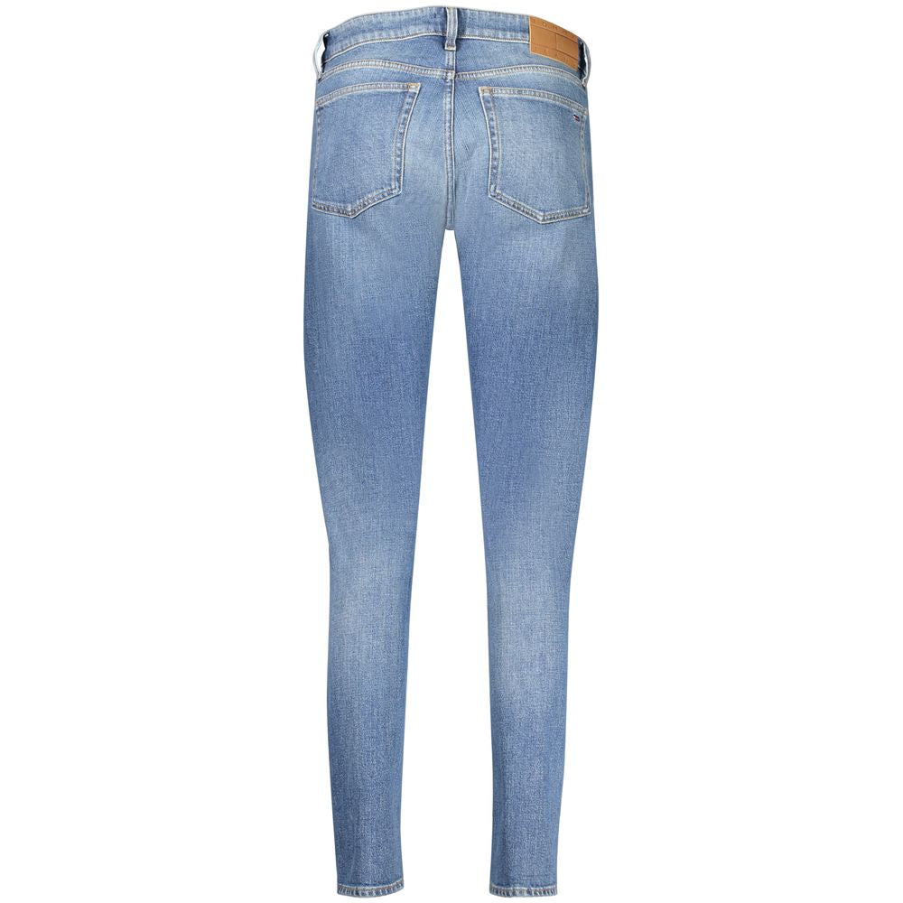 Blue Cotton Women's Slim Jeans - ventzia