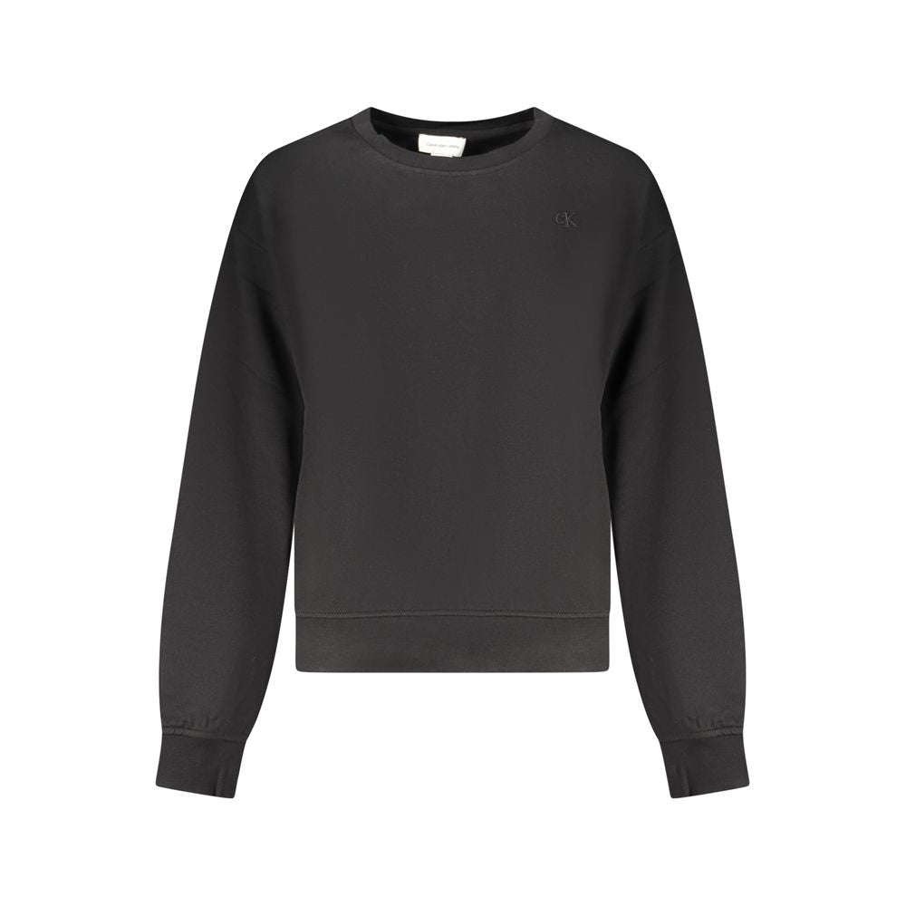 Black Cotton Women Sweatshirt - ventzia