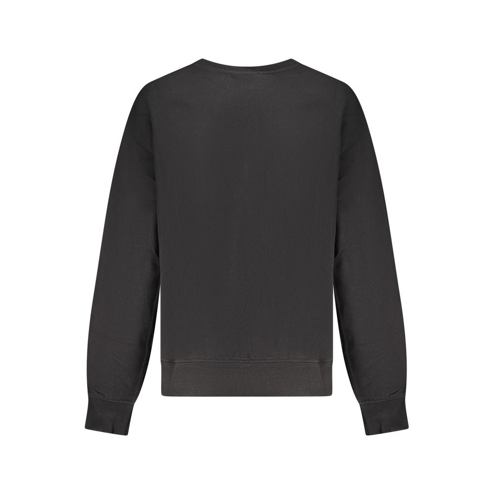 Black Cotton Women Sweatshirt - ventzia