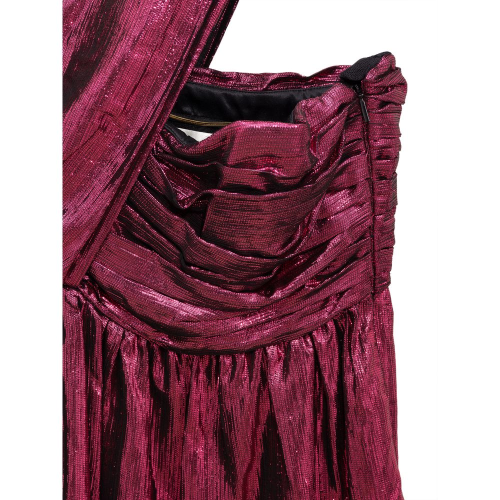 Fuchsia Viscose Short Dress - ventzia