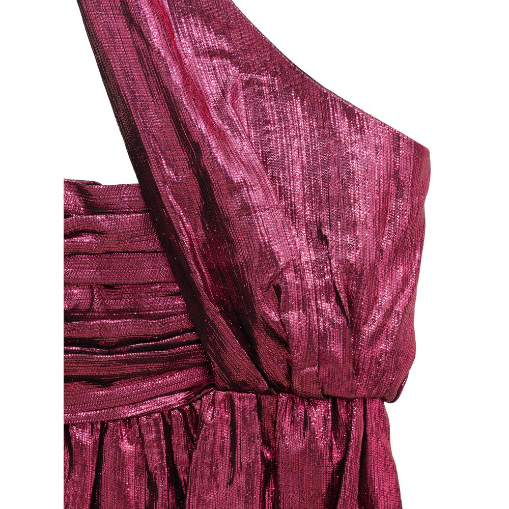 Fuchsia Viscose Short Dress - ventzia