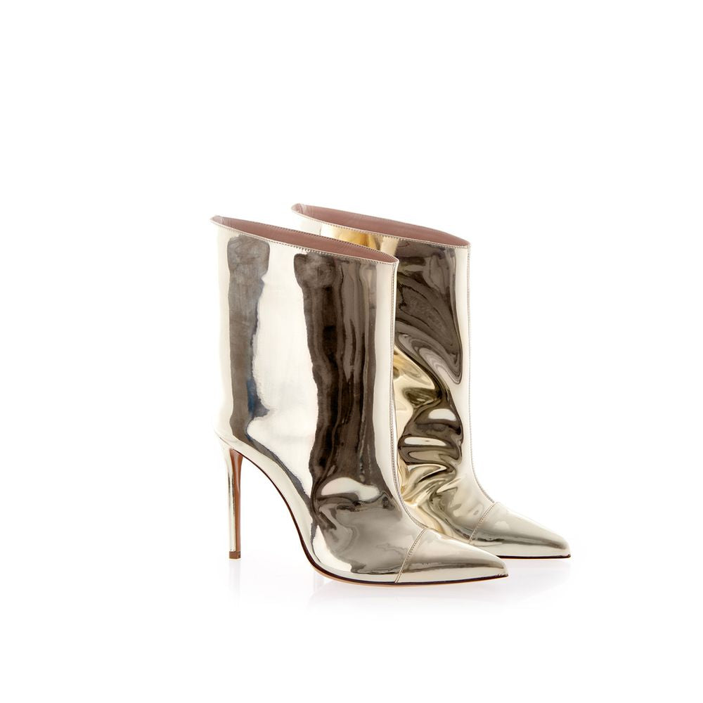 Multicolor Patent Leather Ankle Boots - ventzia