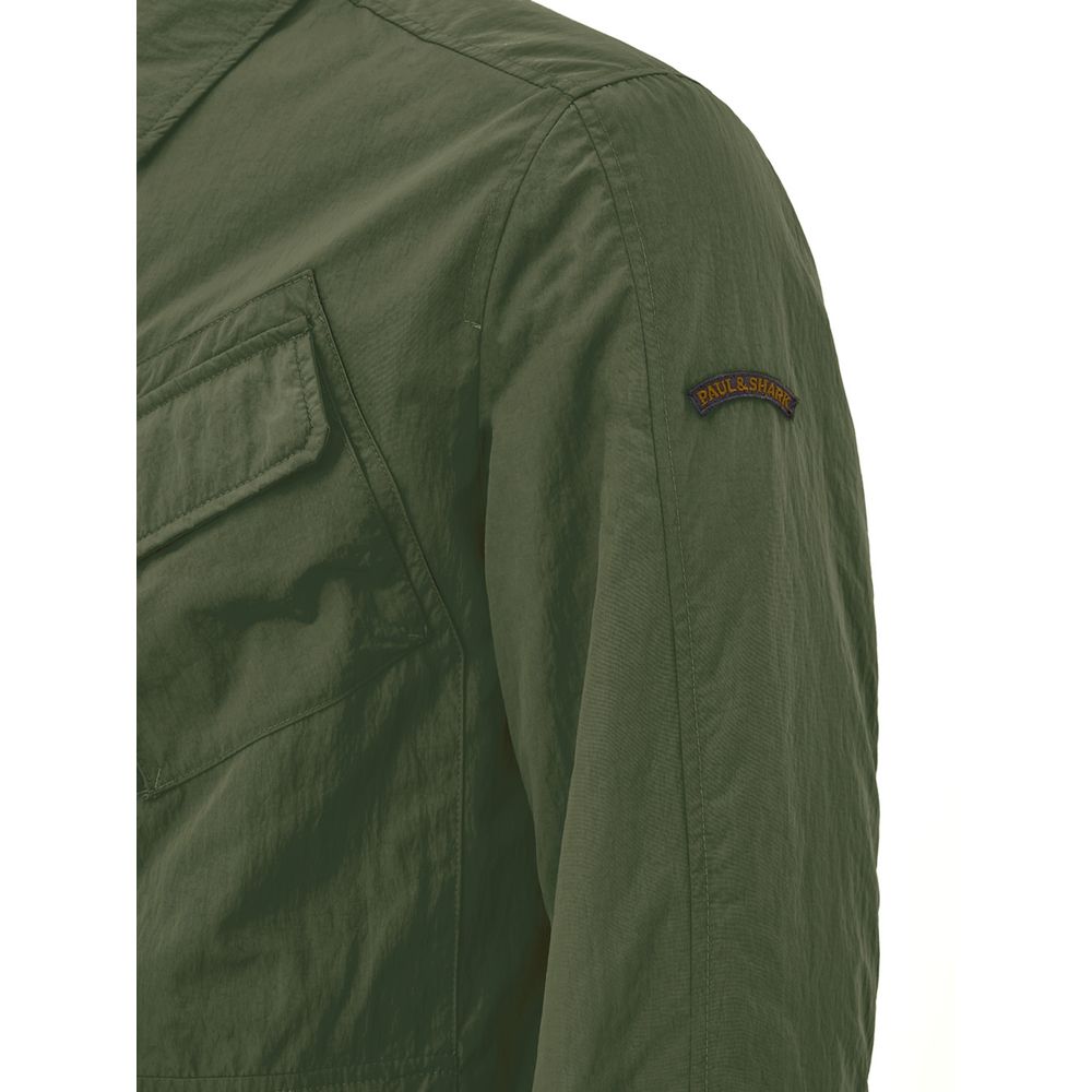 Green Polyester Coat - ventzia