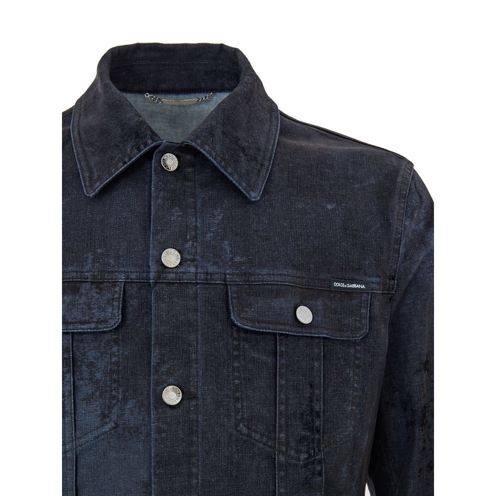 Gray Cotton Denim Jacket - ventzia