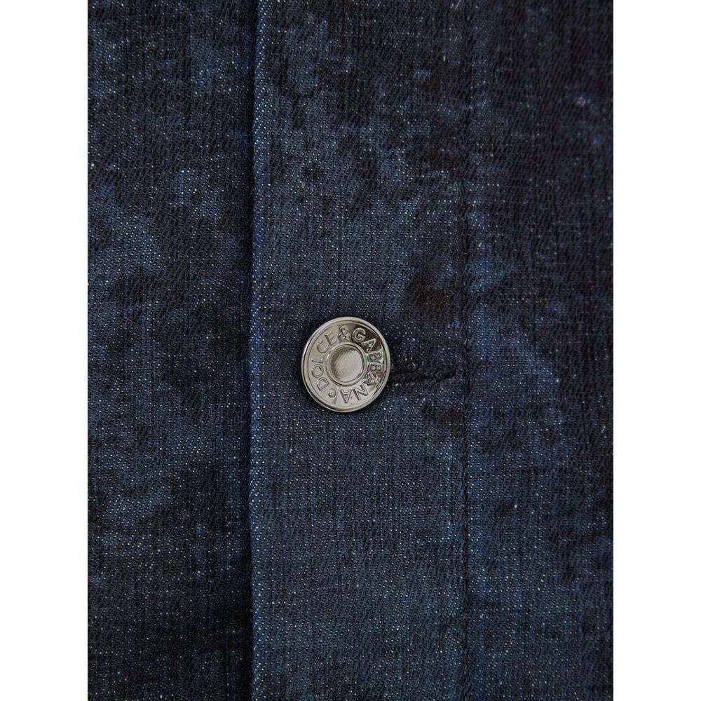 Gray Cotton Denim Jacket - ventzia