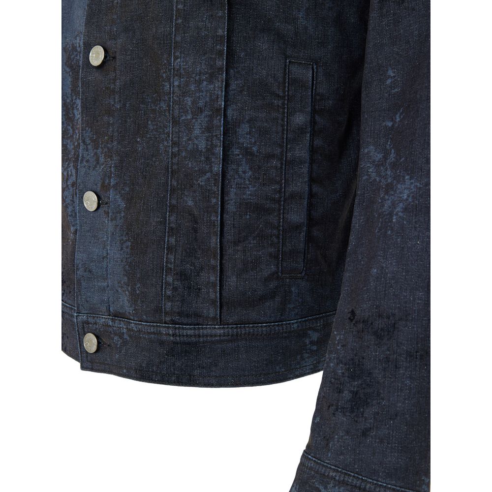 Gray Cotton Denim Jacket - ventzia