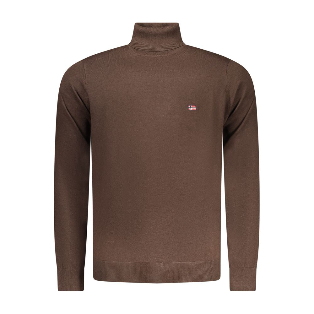 Marrone Poliammide Men Sweater - ventzia