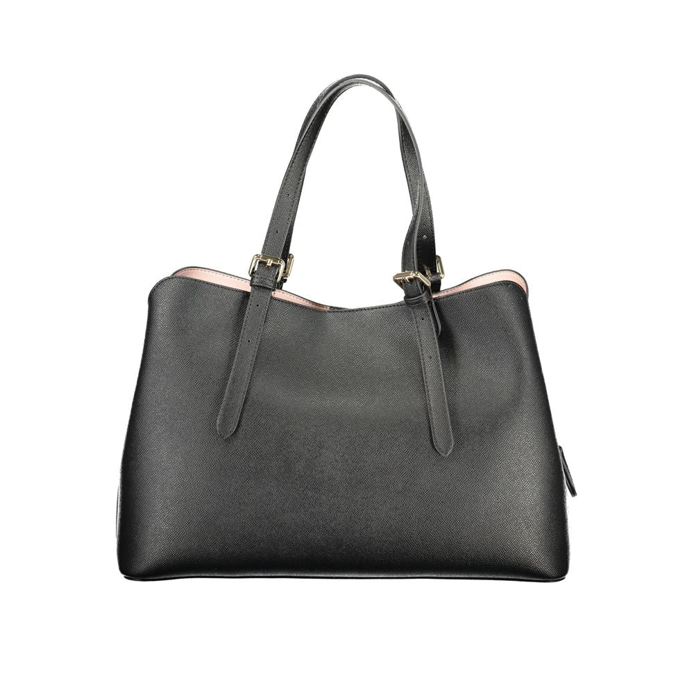 Nero Polyurethane Women Tote - ventzia