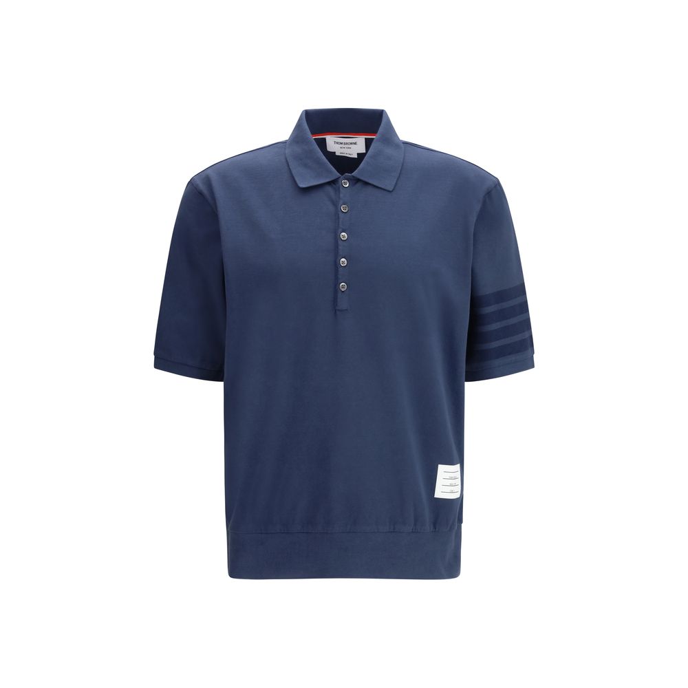 Blue Cotton Polo Shirt - ventzia
