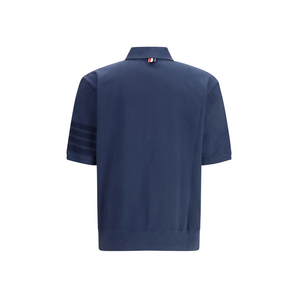 Blue Cotton Polo Shirt - ventzia