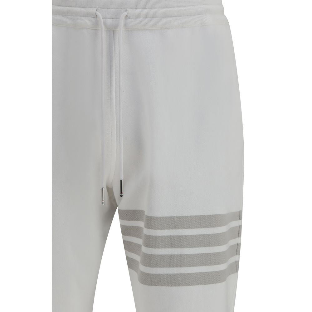 White Cotton Joggers (Workout Pants) - ventzia