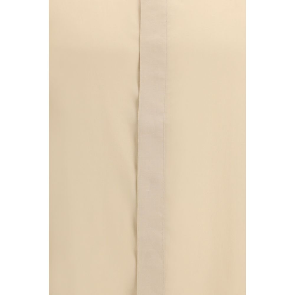 Beige Tencel Dress Shirt - ventzia