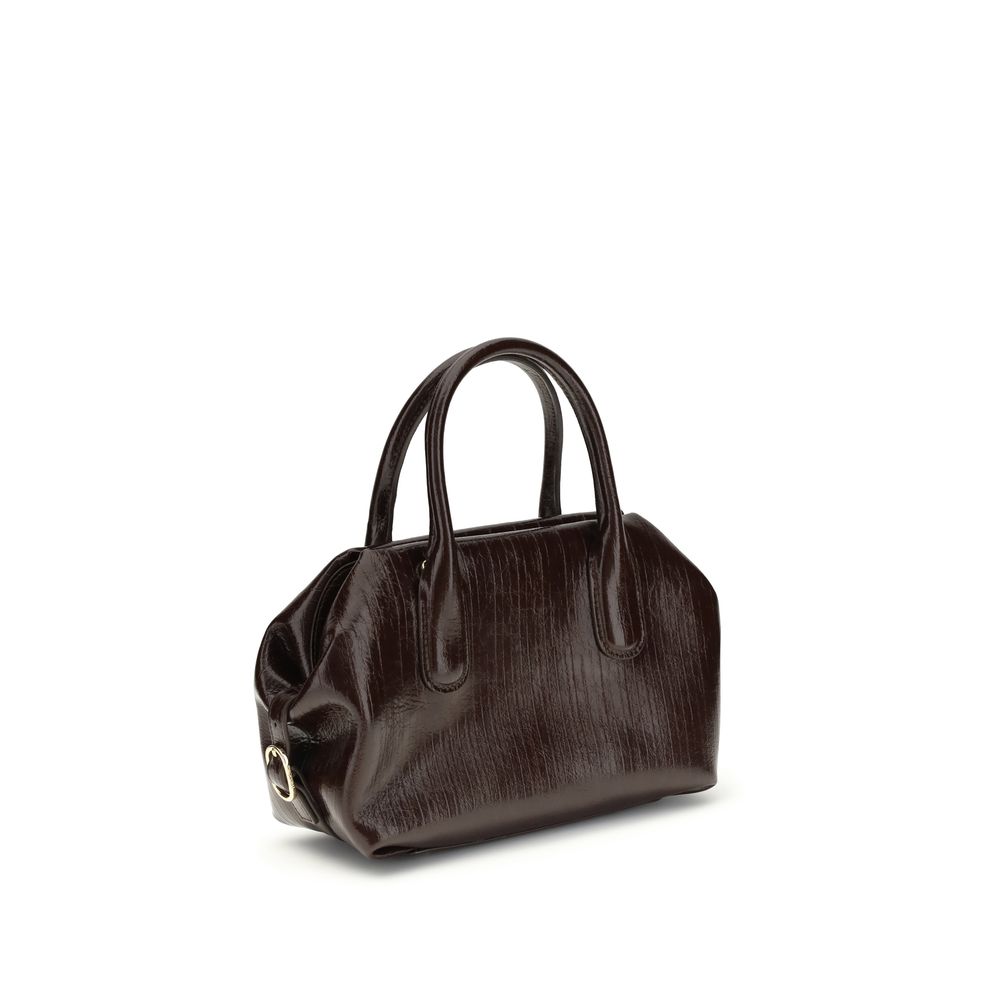 Brown Polyethylene Shoulder Bag - ventzia