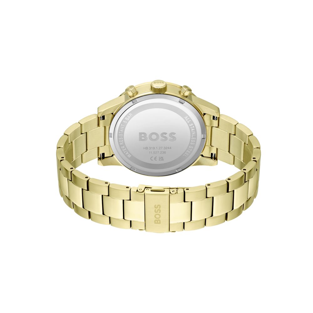 Gold Stainless Steel Dress Watch - ventzia