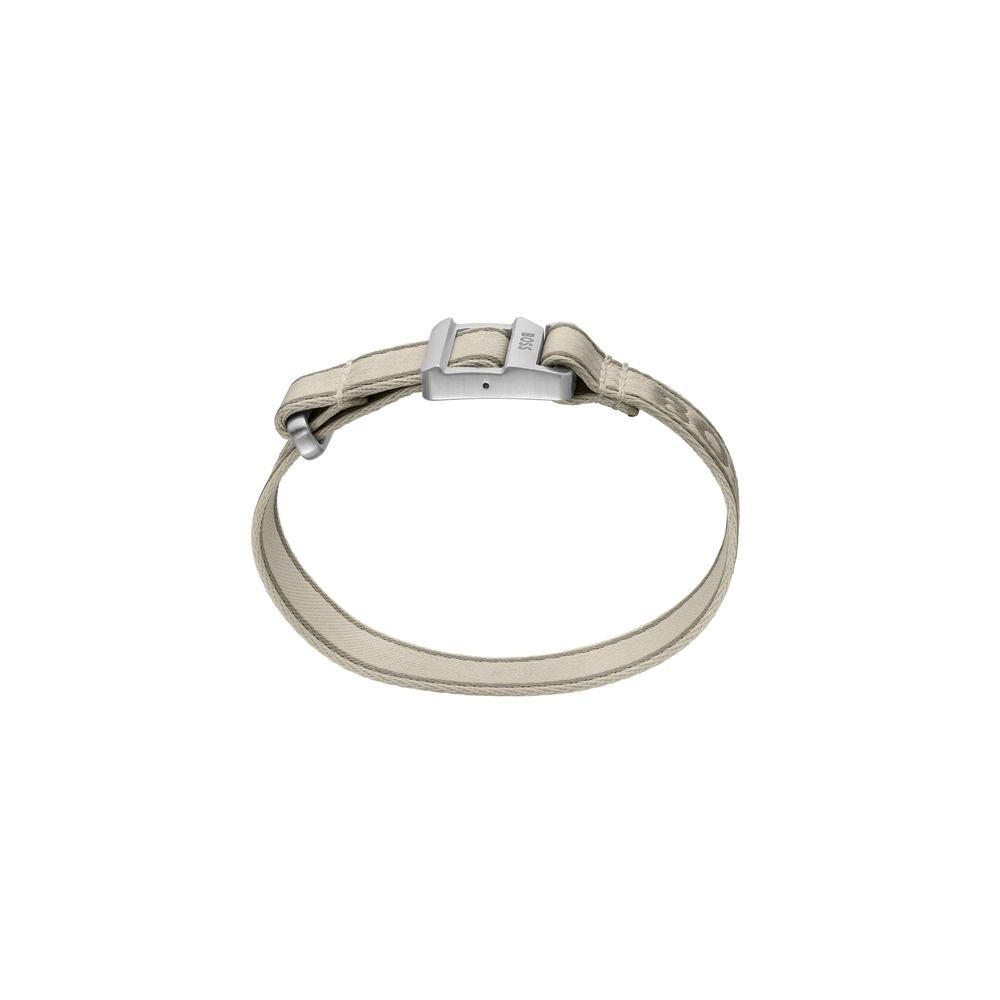 Beige Fabric Bracelet - ventzia