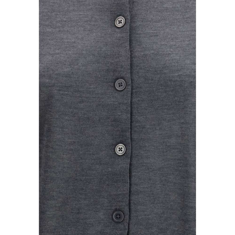 Gray Cashmere Cardigan - ventzia