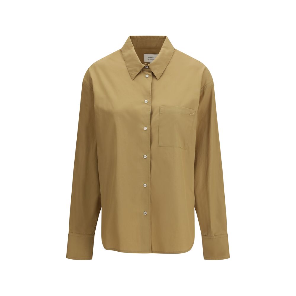 Beige Cotton Shirt - ventzia