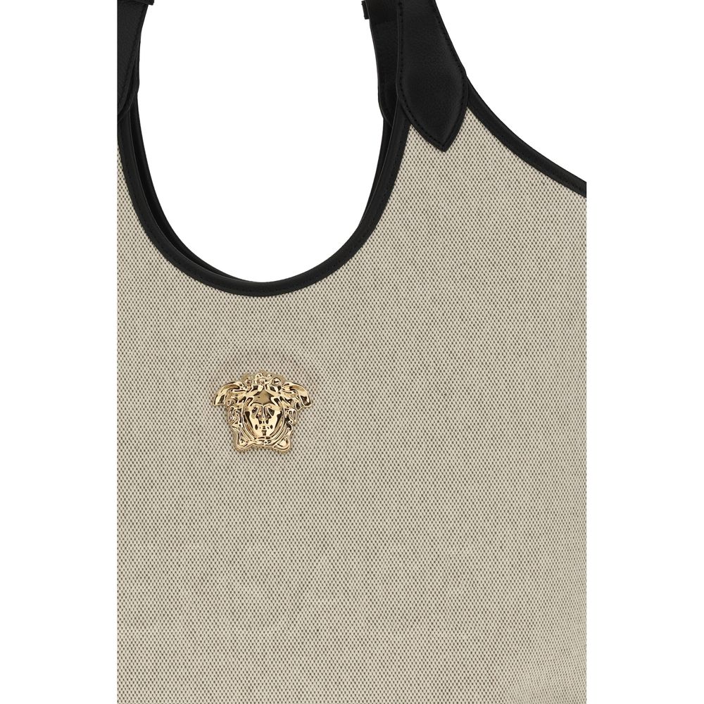 Beige Cotton Shoulder Bag - ventzia