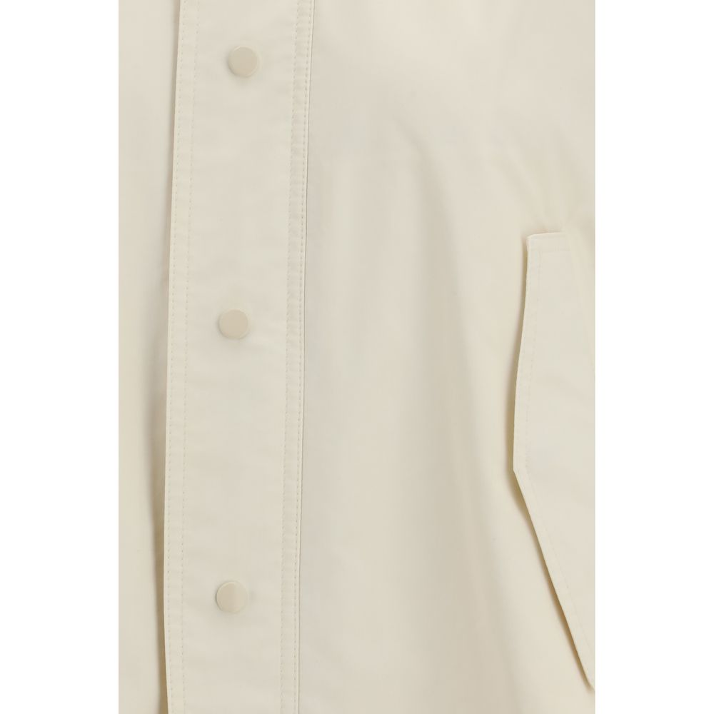 Beige Cotton Rain Coat - ventzia