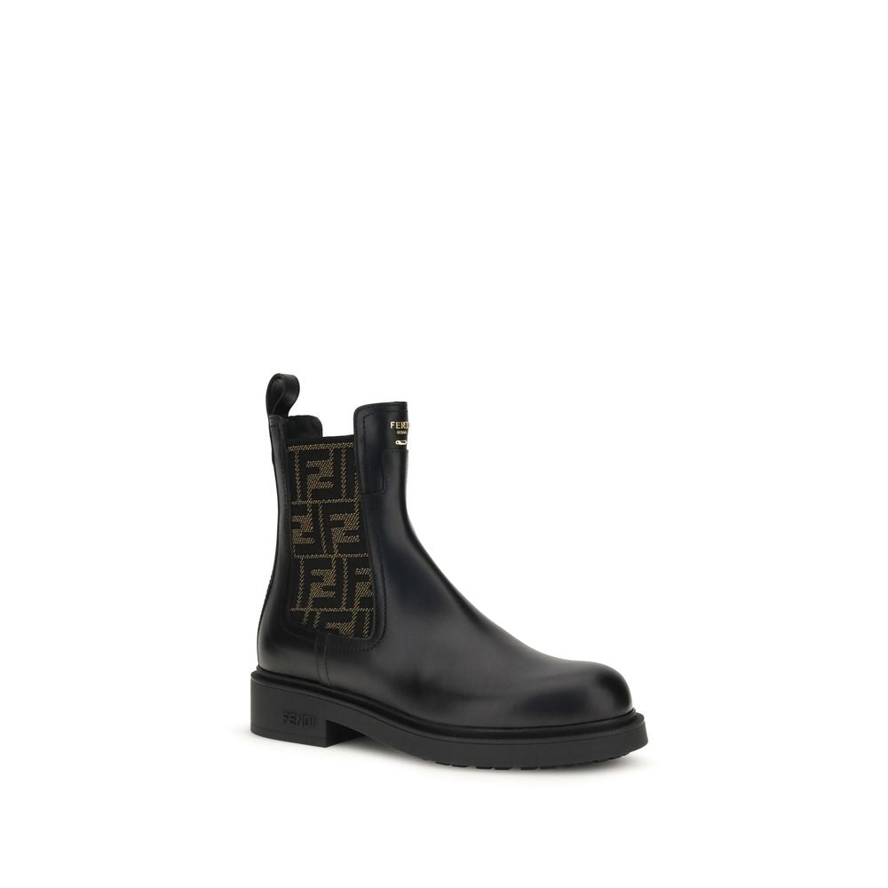 Black Calf Leather Bos Taurus Ankle Boots - ventzia