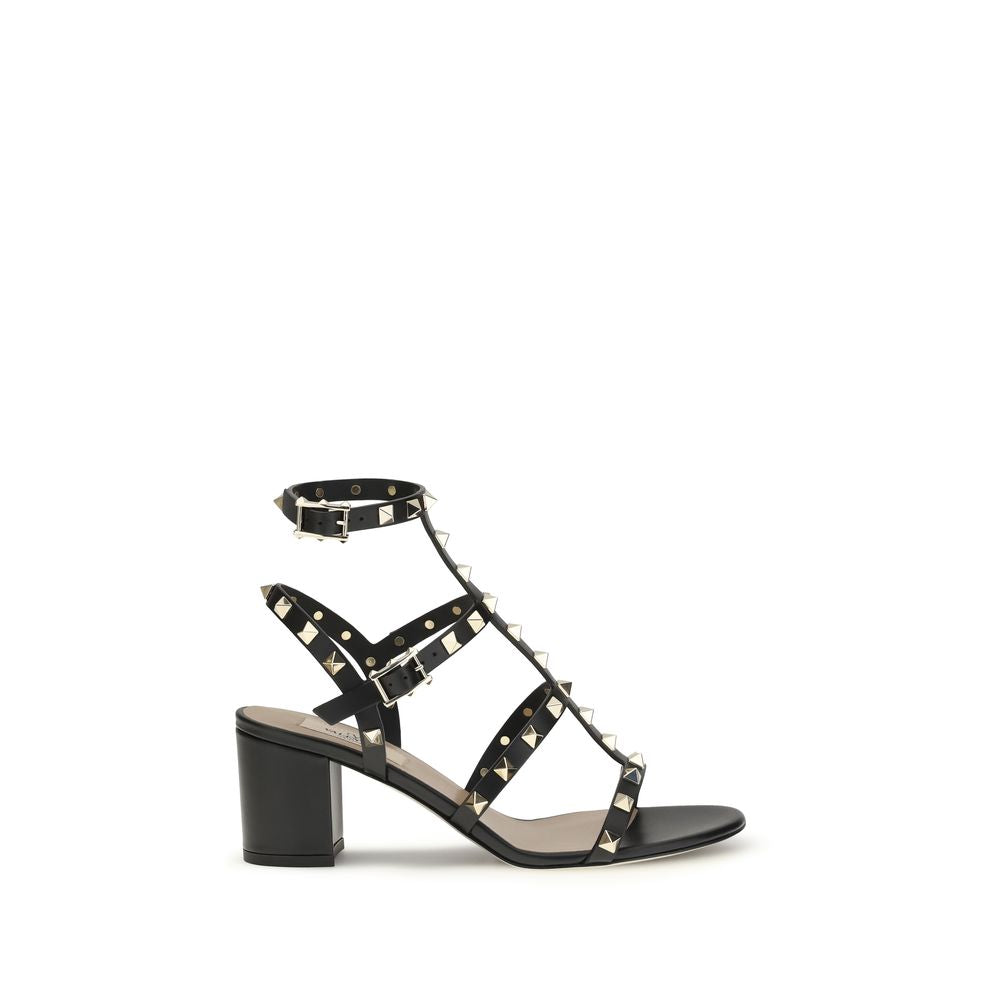 Black Calf Leather Bos Taurus Platform Sandals - ventzia