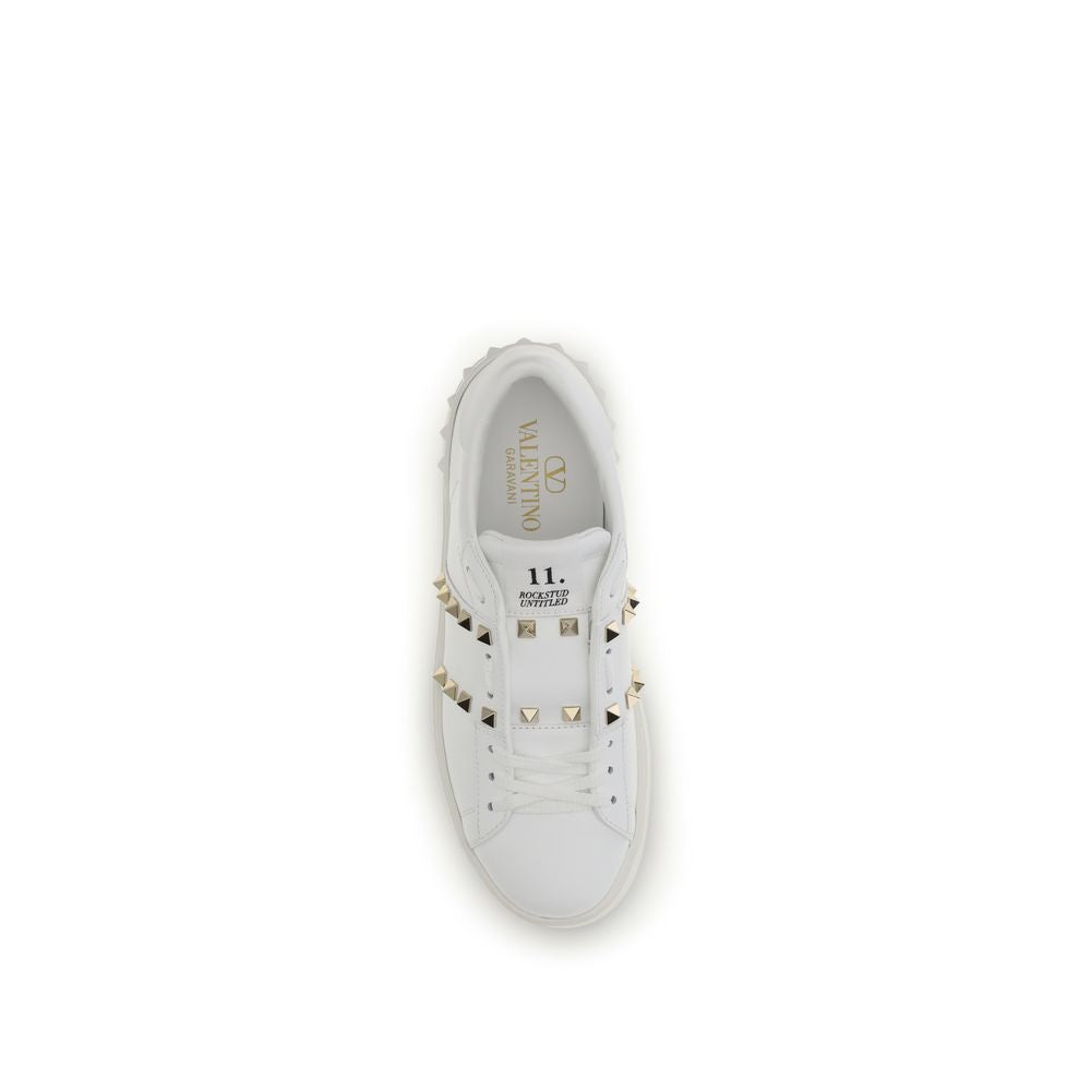 White Calf Leather Bos Taurus Platform Sneakers - ventzia